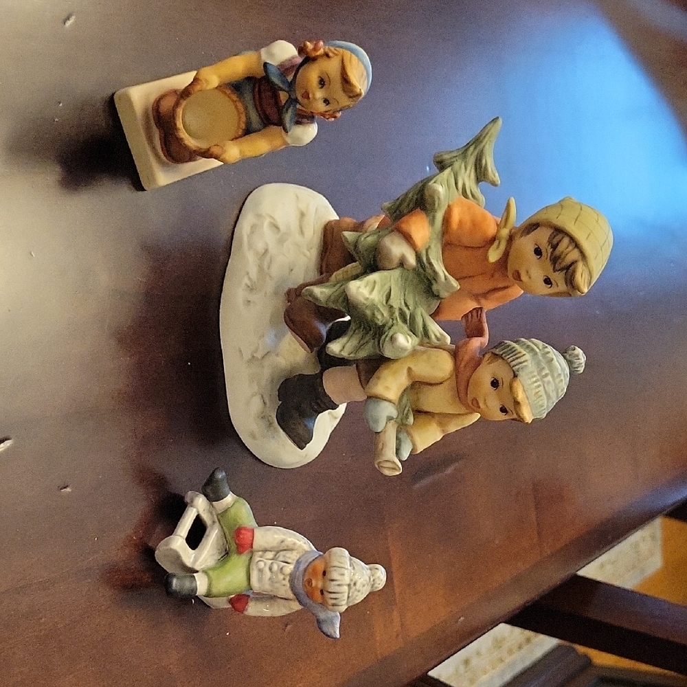 Hummel Figurines (Winter, Xmas, Carrying Basket)